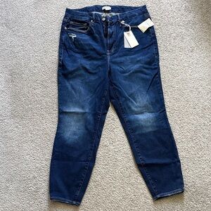 Good American Good Legs Crop Indigo - Sz 14-18